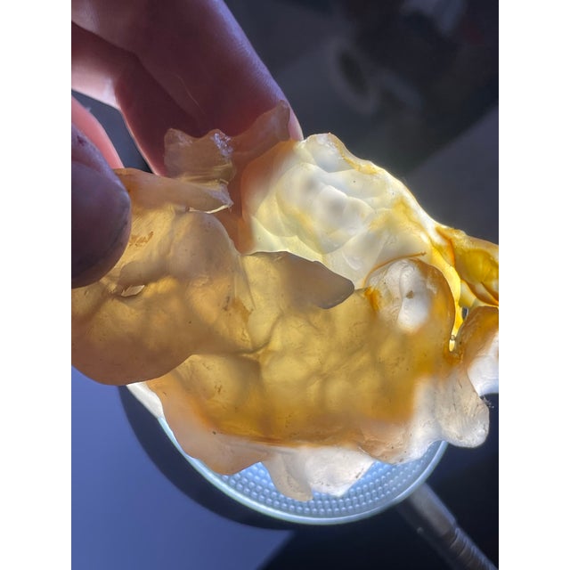 Golden Carnelian Agate Brush Washer Hand Carved For Sale - Image 9 of 11