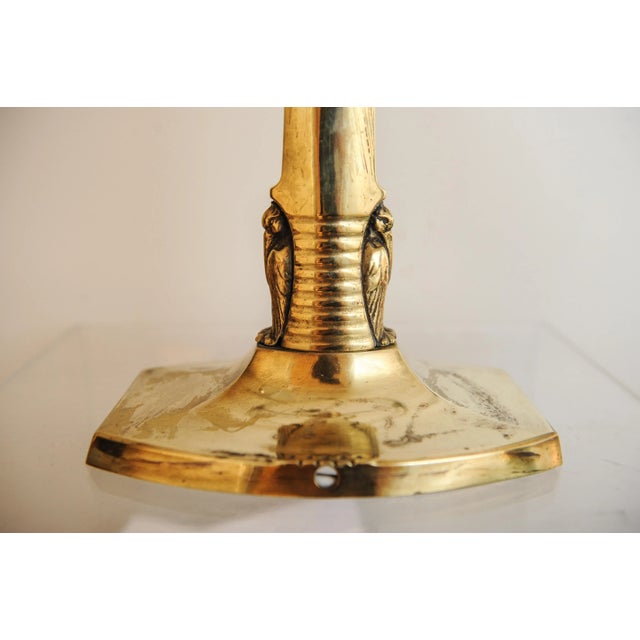 Metal Art Nouveau Brass Table Lamp, 1930s For Sale - Image 7 of 8