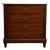 Wood Louis-Philippe Chest of Drawers in Flame Mahogany with White Marble Top For Sale - Image 7 of 7