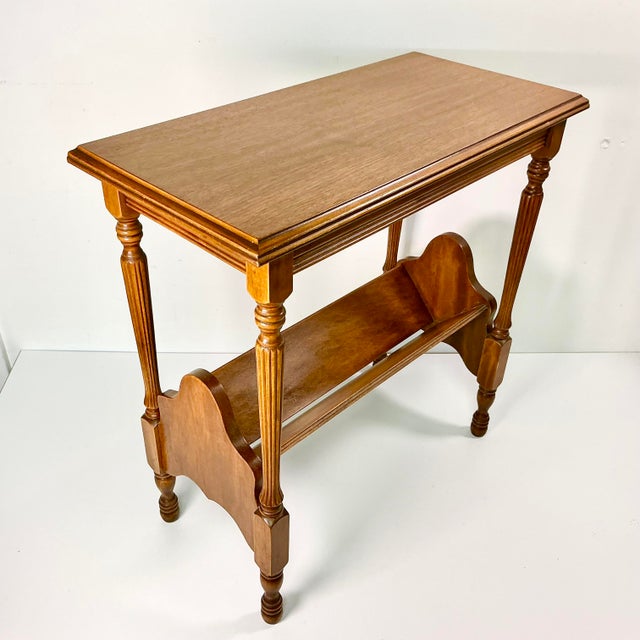 Mid-Century Louis XIV Hollywood Regency Chippendale Book Rack Trough Side Table. For Sale - Image 9 of 11