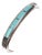 6.25" Vintage Zuni silver and turquoise channel inlay bracelet For Sale