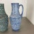 Blue Fat Lava Ceramic Vases by Scheurich, Germany, 1970s, Set of 2 For Sale - Image 8 of 17