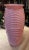 Vintage Pink Ribbed Shell Finish Vase For Sale - Image 4 of 7