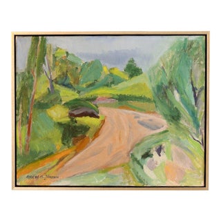 Anders A. Jönsson Swedish Country Road Landscape Oil Painting For Sale