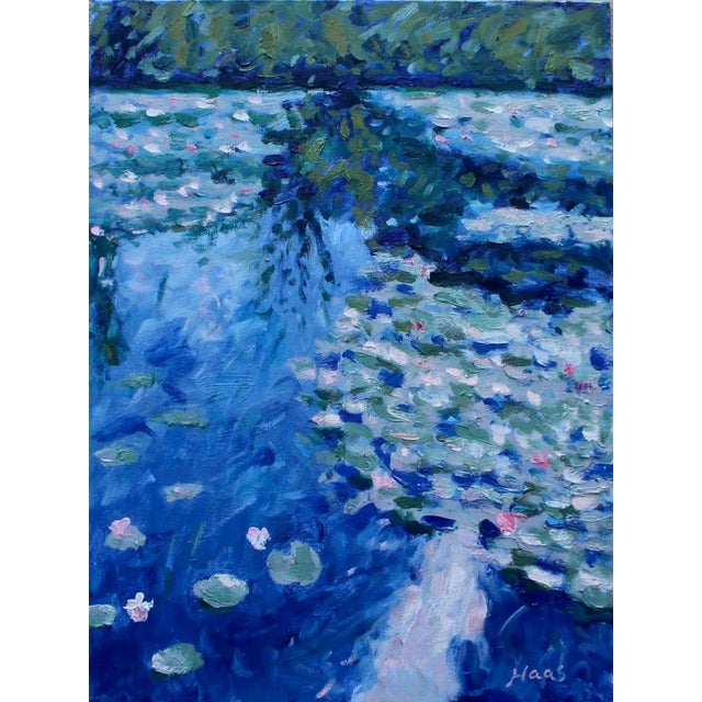 Water Gardens — Pond Reflections Impressionist Oil Painting For Sale