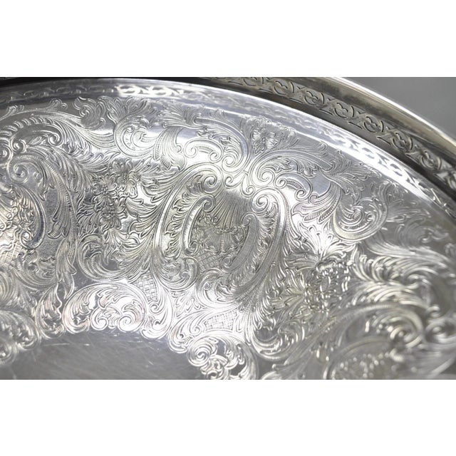 Vintage Barker Ellis England Silver Plated Pedestal Compote Tazza Candy Dish For Sale - Image 9 of 15