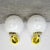 Vintage Wall Lights in Yellow, 1970s, Set of 2 For Sale - Image 3 of 9
