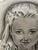 Original graphite pencil drawing by American artist and illustrator Theodore E. Schrock (1879–1952), depicting a portrait...