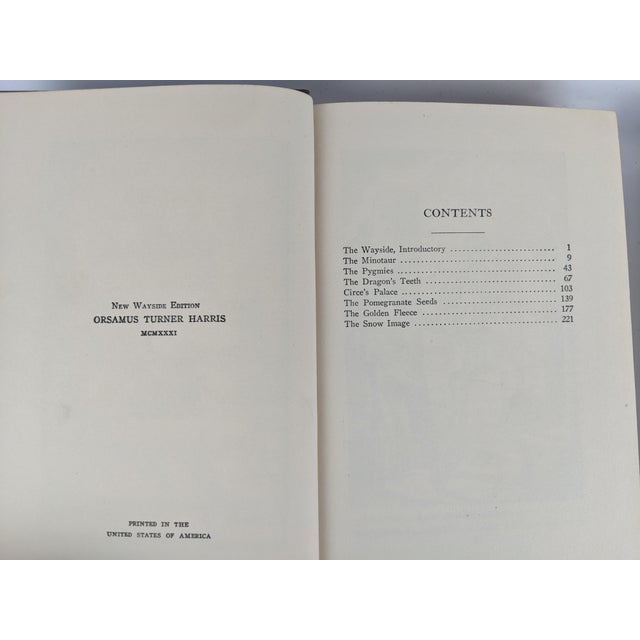 Brown 1931 Nathaniel Hawthorne Classics, Matching Brown & Gold Decorative Book Pair For Sale - Image 8 of 11