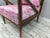 Pink Rug Print Fabric Upholstered Lounge Chair For Sale In Raleigh - Image 6 of 9
