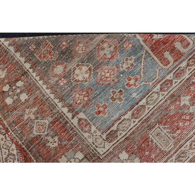 Antique Persian Hamadan Rug With Central Mihrab Motif & Earth Tones 3'10 X 7'6 For Sale - Image 12 of 12
