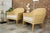 Hollywood Regency Wood and Rattan Armchairs, Set of 2 For Sale - Image 3 of 5