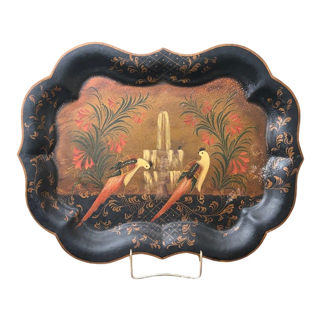 Late 19th Century Decorated Tray For Sale