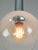 Vintage Italian Chrome and Glass Pendant Lamp For Sale - Image 3 of 14