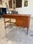 Wood Vintage Danish Modern Walnut Writing Desk With Storage For Sale - Image 7 of 7