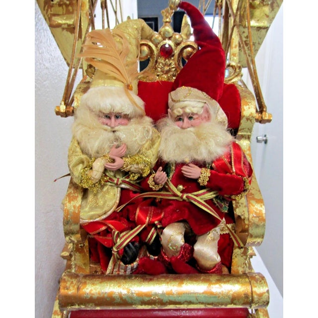 Rare Vintage Large Mark Roberts North Pole Ferris Wheel With Elves For Sale - Image 4 of 11