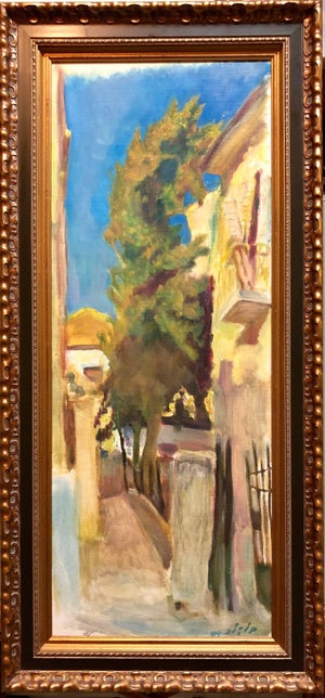 Leonid Balaklav, Large Jerusalem Landscape Judaica Oil on Canvas Russian Israeli Artist Balaklav, 2003
