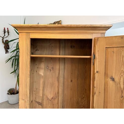 Brown Farmhouse Biedermeier Cabinet in Softwood For Sale - Image 8 of 14