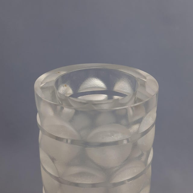 Glass Crystal Column Vase from Peill & Putzler, 1970s For Sale - Image 7 of 14
