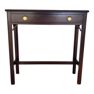Late 20th Century Single Drawer Mahogany Console Table For Sale