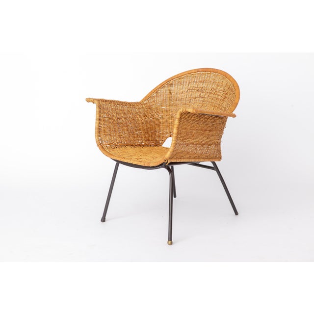 Vintage Basket Chairs by Gianfranco Legler, 1950s, Set of 3 For Sale - Image 4 of 10