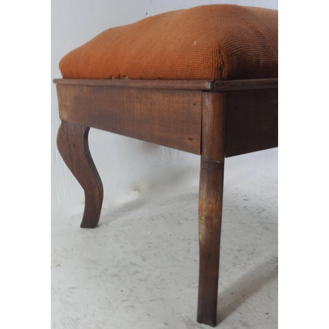 Late 19th Century French Needlepoint Foot Stool For Sale - Image 4 of 9