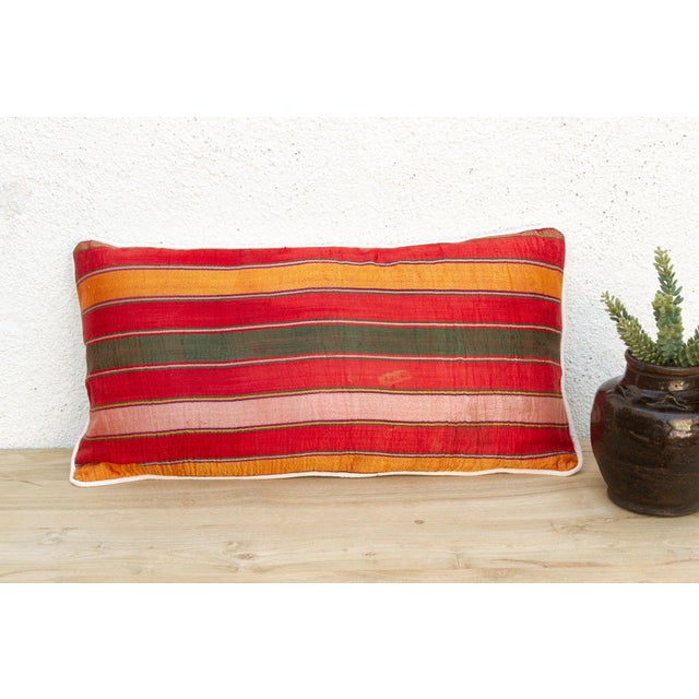 Woven in Gujarat, western India, from antique Mashru, the traditional silk-warp, cotton-weft cloth prized for its lustrous...