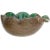 Mid 20th Century Murano Green Vintage Copper Aventurine Flecks Italian Art Glass Scalloped Rin Decorative Bowl Personal Ashtray For Sale - Image 5 of 6