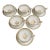 Mid 20th Century Spode Golden Harvest Footed Tea Cups and Saucers Set of 6 - 12 pcs For Sale
