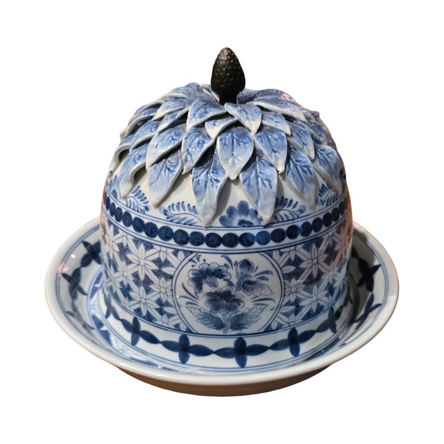 Ceramic 1980s Centerpiece Cheese Dome, Maitland Smith For Sale - Image 7 of 7