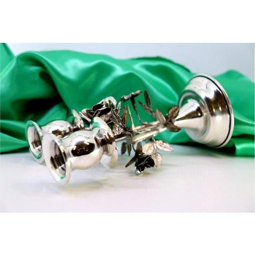 Silver Candelabra with Two Lights For Sale - Image 5 of 9