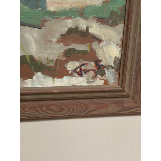 Frans Lundberg, Coastal Village, 1950s, Oil on Panel, Framed For Sale - Image 11 of 18
