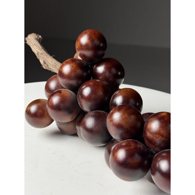 Brown Vintage Grape Cluster in Alabaster For Sale - Image 8 of 14