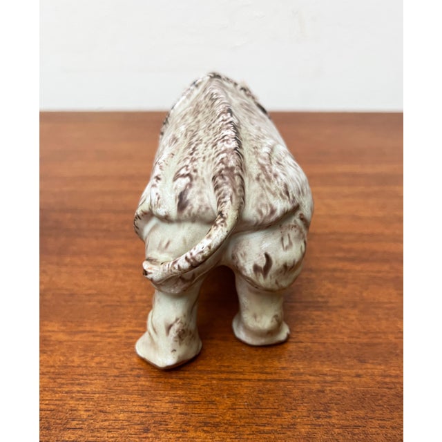 Ivory German Studio Pottery Camel and Rhino Figures from Hamelner Töpferei, 1970s, Set of 2 For Sale - Image 8 of 18