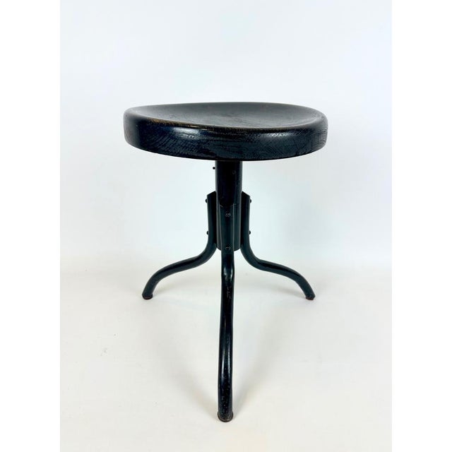 Vintage Industrial Swivel Stool, 1950s For Sale - Image 13 of 13