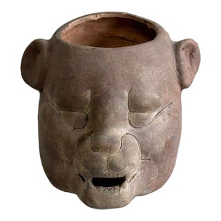 19th Century Jaguar Pot in the Style of Zoomorphic Pot From Tabasco For Sale