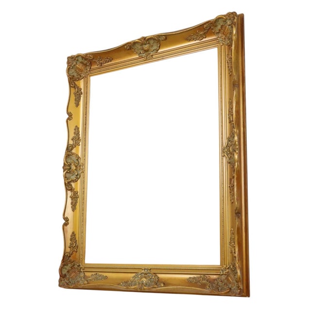 Large Baroque Style Gilt Pine Frame For Sale - Image 4 of 14