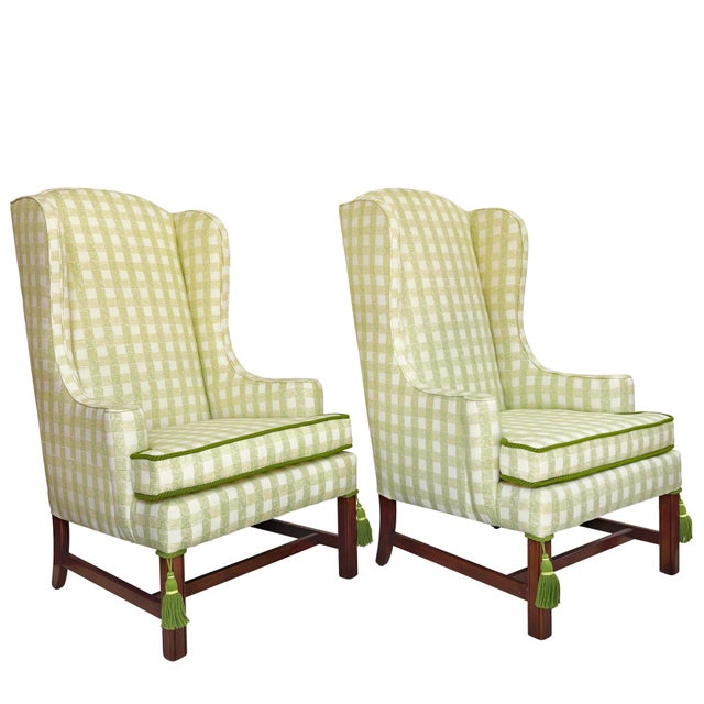 Grand Dames. Set of vintage Ethan Allen wingback chairs (unmarked)— reupholstered and reimagined for today. Upholstery...
