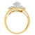 A diamond cocktail ring that sparkles with a central marquise-shaped cluster of round brilliant cut diamonds surrounded by...