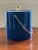 Mid 20th Century Vintage Blue Ice Bucket With Gold Handle For Sale - Image 5 of 10