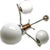 Mid-Century Modern Art Deco Chandelier with Glass Globes, Czechoslovakia, 1950s For Sale - Image 3 of 18