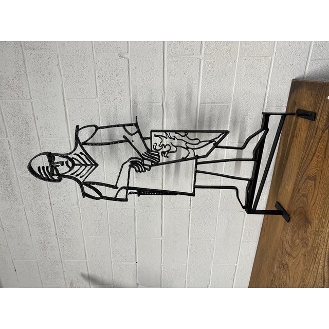 Wrought Iron Knight, 1960s For Sale - Image 3 of 10