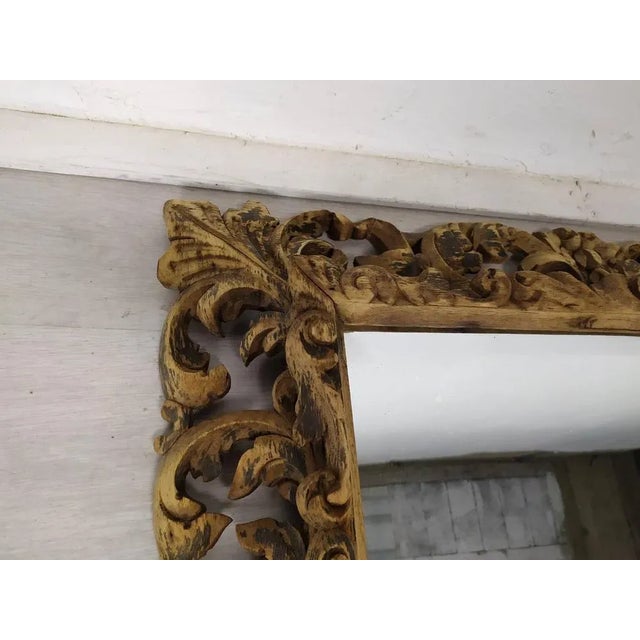 Antique Carved Oak Mirror For Sale - Image 16 of 18