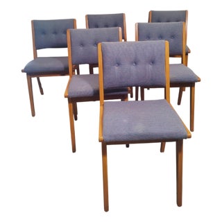 Model 666 Dining Chairs by Jens Risom for Knoll International, 1950s, Set of 6 For Sale