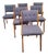 Model 666 Dining Chairs by Jens Risom for Knoll International, 1950s, Set of 6 For Sale