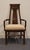 Chinoiserie High End Walnut Asian Chinoiserie Dining Arm Chair For Sale - Image 3 of 9