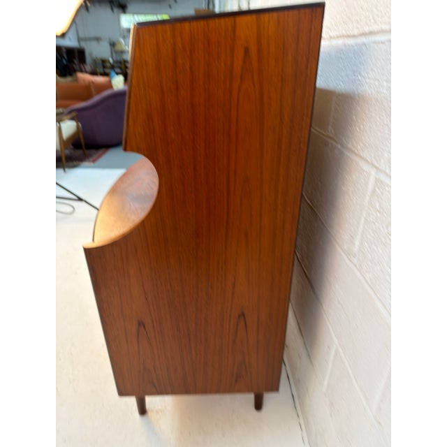 Mid-Century Modern Teak Secretary Desk Attributed to Gunnar Falsig for Falsig Møbler For Sale - Image 9 of 16