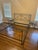 * Complete three-piece bedroom suite * Powder-coated iron construction * Original glass tops * Twisted iron legs *...