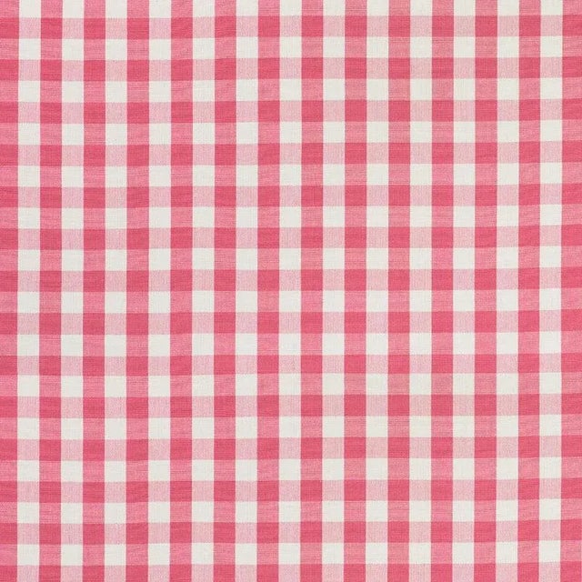 Contemporary Sample - Schumacher Elton Cotton Check Fabric in Magenta For Sale - Image 3 of 3