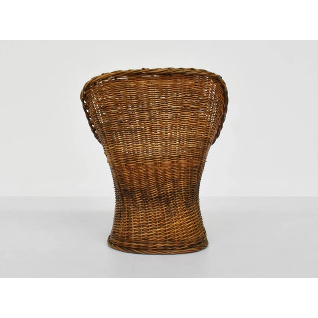 Textile Set of Nordic Barrel Armchairs in Woven Rush, 1970 For Sale - Image 7 of 9